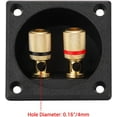 thumbnail image 3 of 2 piezas de 2,2 pulgadas cuadradas de 2 vías caja de altavoz terminal taza con tapones de plátano, tipo tornillo de unión poste caja de subwoofer placas terminales de altavoz para bricolaje hogar coc, 3 of 5