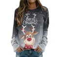 thumbnail image 1 of Noël Femmes Sweat-Shirt Vacances Noël Outwear Long Sleeve Fermeture Cardigan Col Rond Chaud Pull Imprimé de Mode Veste Mi-Longue, 1 of 6