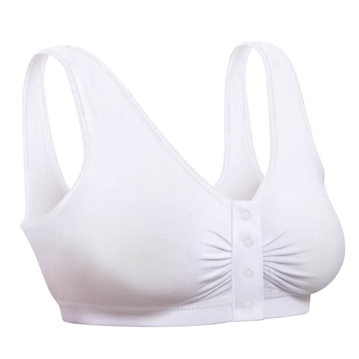 Snap Front Seamless Bra with Ultra-Wide Straps For Comfort and Support ...