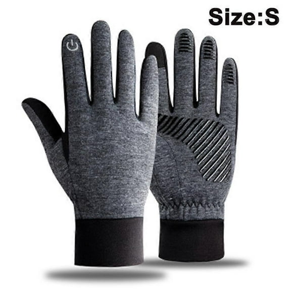 (Grey-S)winter gloves,touch screen running thermal driving,sports head gloves