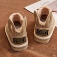 thumbnail image 5 of Miluxas Infant Baby Boys Girls Plush Winter Snow Boots Bowknot Ankle Side Zipper Soft Sole Boots Toddler Newborn Warm First Walker Crib Outdoor Shoes Khaki 1.5 Years, 5 of 7
