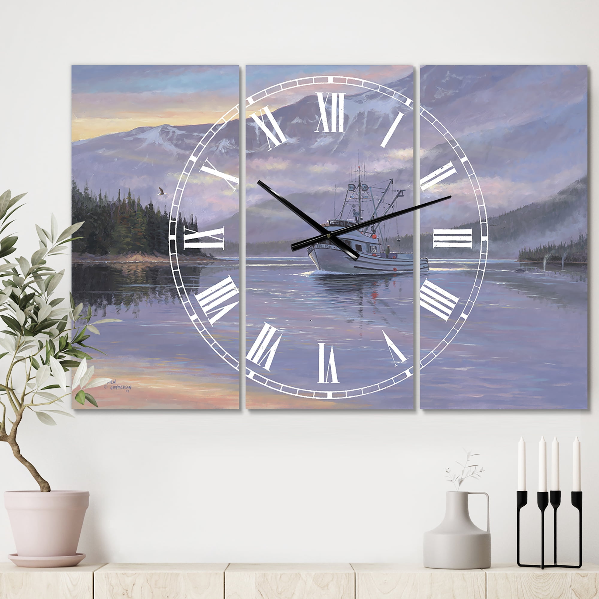 Designart 'The Last Frontier' Oversized Traditional Wall Clock