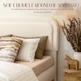thumbnail image 4 of Brafab Full Size Bed Frame with Round Corners Headboard and Thickened Footboard, Boucle Cloud Upholstered Boho Fluffy Bed with Solid Wood Legs, No Box Spring Required, Easy Assembly, cream, 4 of 9