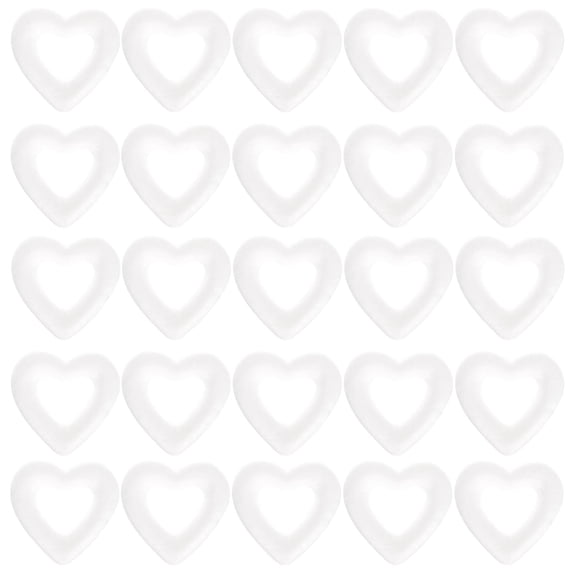 MEIBUTYUP White Heart Shape Foam Balls for DIY Wedding Decor and Crafts 50Pcs