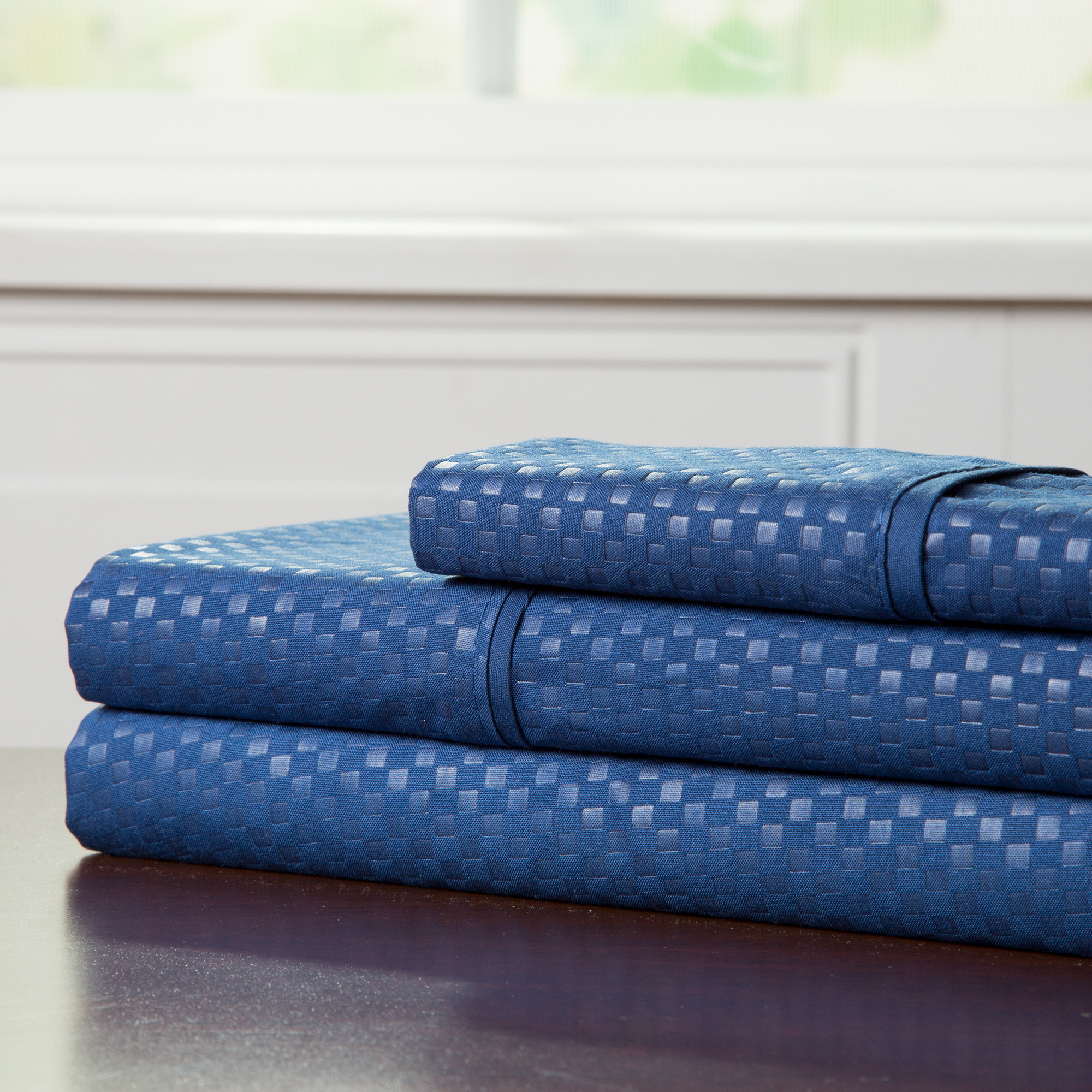 Brushed Microfiber Sheets Set 3 Piece Bed Linens Somerset Home (Navy