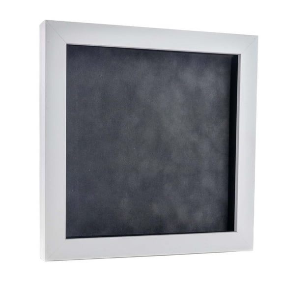 CustomPictureFrames 13x13 White Wood Shadow Box Frame Minimal Display