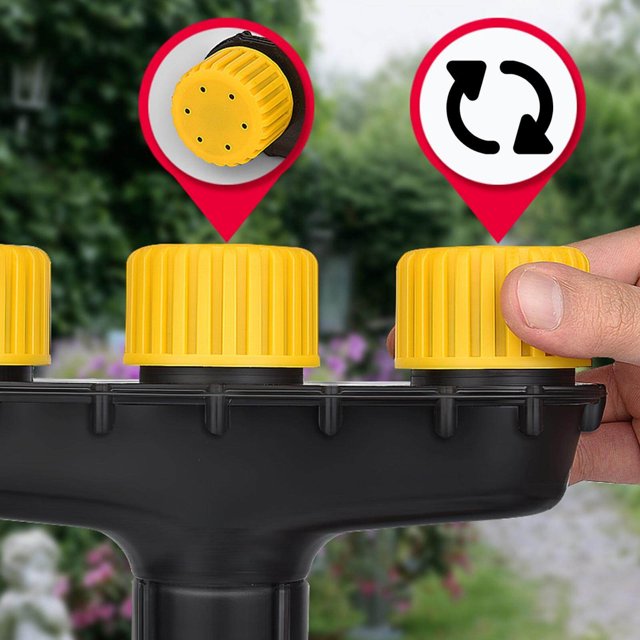 pitrice Agriculture Water Sprinkler Watering Irrigation for Lawn 3Head 1.5Inch