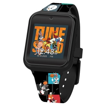 Space Jam "New Legacy" Unisex Child iTime Smart Watch with Silicone Strap 40mm in Black - SPJ4035WM