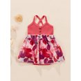 thumbnail image 2 of Qmyliery Girl Romper Sleeveless V Neck Toddlers Crotch Button Bodysuit Casual, 2 of 8