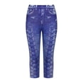thumbnail image 4 of Summer Savings 2024! TAGOLD Womens Summer Pants,Women's Sexy And Gentle Large Digital Printed Denim Sports Leggings Yoga Pants, 4 of 5