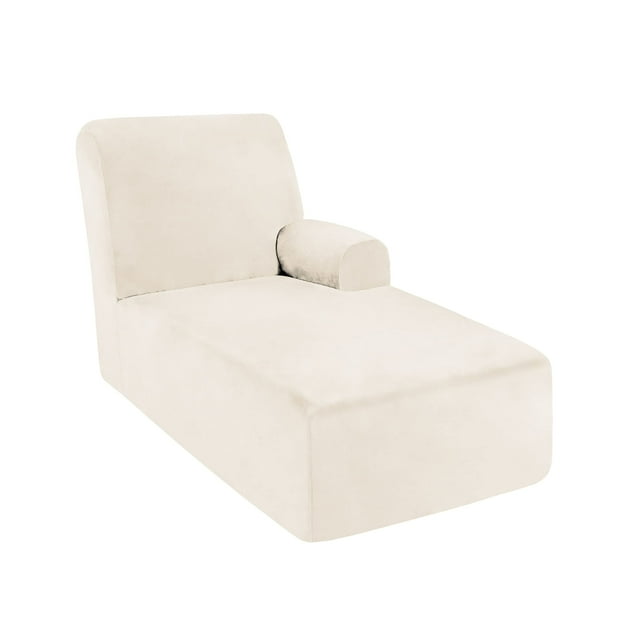 Funda para muebles ULTICOR, diván derecho adicional grande, color marfil