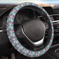 thumbnail image 4 of Cauagu Tropical Leaves Print Car Steering Wheel Cover - Universal Car Accessory for Diverse Cars for Steering Wheel with a Diameter of 14.5"-15", 4 of 7