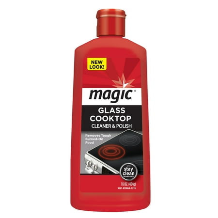 Magic Glass Cooktop Cleaner and Polish - 16 Ounce -  Professional Home Kitchen Cooktop Cleaner and Polish Use On Induction Ceramic Gas Portable Electric 16 (Best Induction Hob Cleaner)