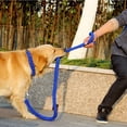 thumbnail image 3 of Cuero del perro con tensión cuerda de entrenamiento collar de la correa de entrenamiento walker jogging púrpura, 3 of 5