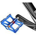 thumbnail image 4 of Rockbros Mountain Bike Pedals, Alloy Platform Bicycle Pedals, Blue 4 Bearings, 4 of 7