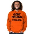 thumbnail image 3 of Funny Dad Gone Fishing Hunting Season Men's Big & Tall Graphic Hoodie Brisco Brands 5X, 3 of 5