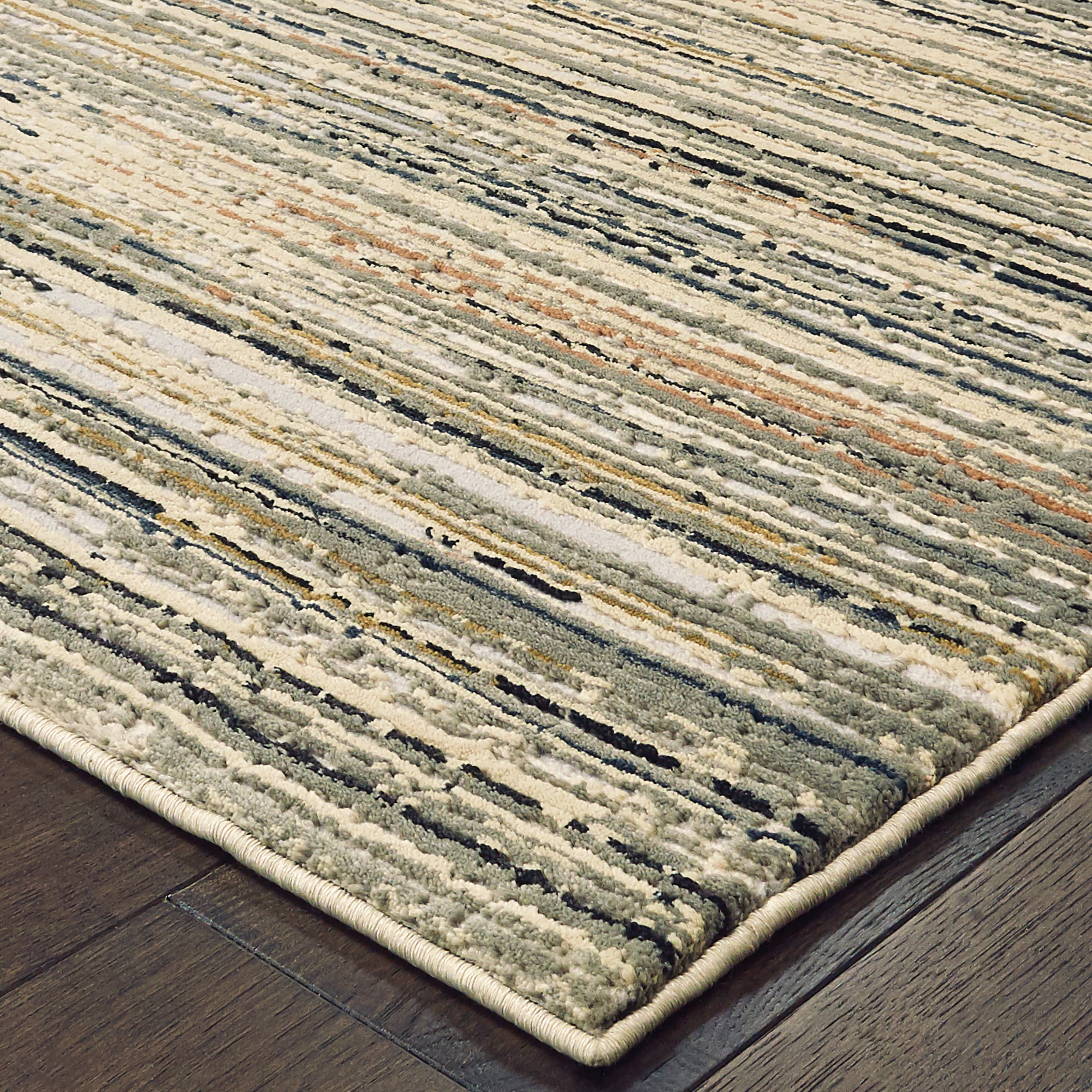 Avalon Home Brecken Hi-Low Textured Distressed Striped Area Rug or Runner, Multiple Sizes