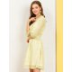 thumbnail image 2 of Vestido Floral Vintage A-Línea Escote Con Ribete De Volantes Cintura Del Lazo Para Mujeres Beige M Unique Bargains Vestido, 2 of 6