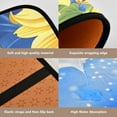 thumbnail image 5 of 4 Pcs Sunflowers Field Bathroom Shower Curtain Set with 12 Hooks Bath Mat Toilet Lid Cover, 5 of 8