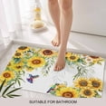 thumbnail image 6 of Spring Sunflowers Doormat Outdoor Entrance 16"x24", Birds Watercolor Botanical Garden Floral Absorb Moisture Dirt Door Mats, Non-Slip Rubber Backing Floor Mats Indoor, Low-Profile Front Door Rugs, 6 of 9