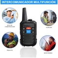 thumbnail image 4 of Pack 2 Walkie Talkies C50 99 Canales 2W 5km 400-480MHz Radio De Comunicacion Portatil Radios Recargable Frecuencia Modelo Negro, 4 of 4