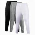 thumbnail image 4 of TOWED22 Men's Jogger Sweatpants Workout Lounge Casual Jogger Fleece Sweat Pants with Pockets(White,L), 4 of 4