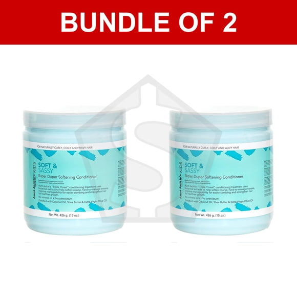 Bundle of 2 - AUNT JACKIE'S Kids Soft & Sassy Super Duper Softening Conditioner (15oz)