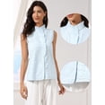 thumbnail image 2 of DARING DIVA Women's Eyelet Hollow Out Crochet Floral Embroidered Tank Top XS Light Blue, 2 of 6