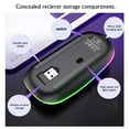 thumbnail image 4 of GHSOHS Wireless Mouse with USB Receiver USB Optical Rechargeable Ergonomic Mouse Silent Clicks Metal Roller Gaming Mouse Portable Computer Mice for PC Laptop Desktop, 4 of 7