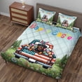 thumbnail image 3 of Happy Easter Rottweiler American Flag Truck Bunny Ears Quilt Bedding Set Rottie Dog Lover Gifts Idea 1 Blanket Bed Cover 2 Pillowcases - 03001, 3 of 5