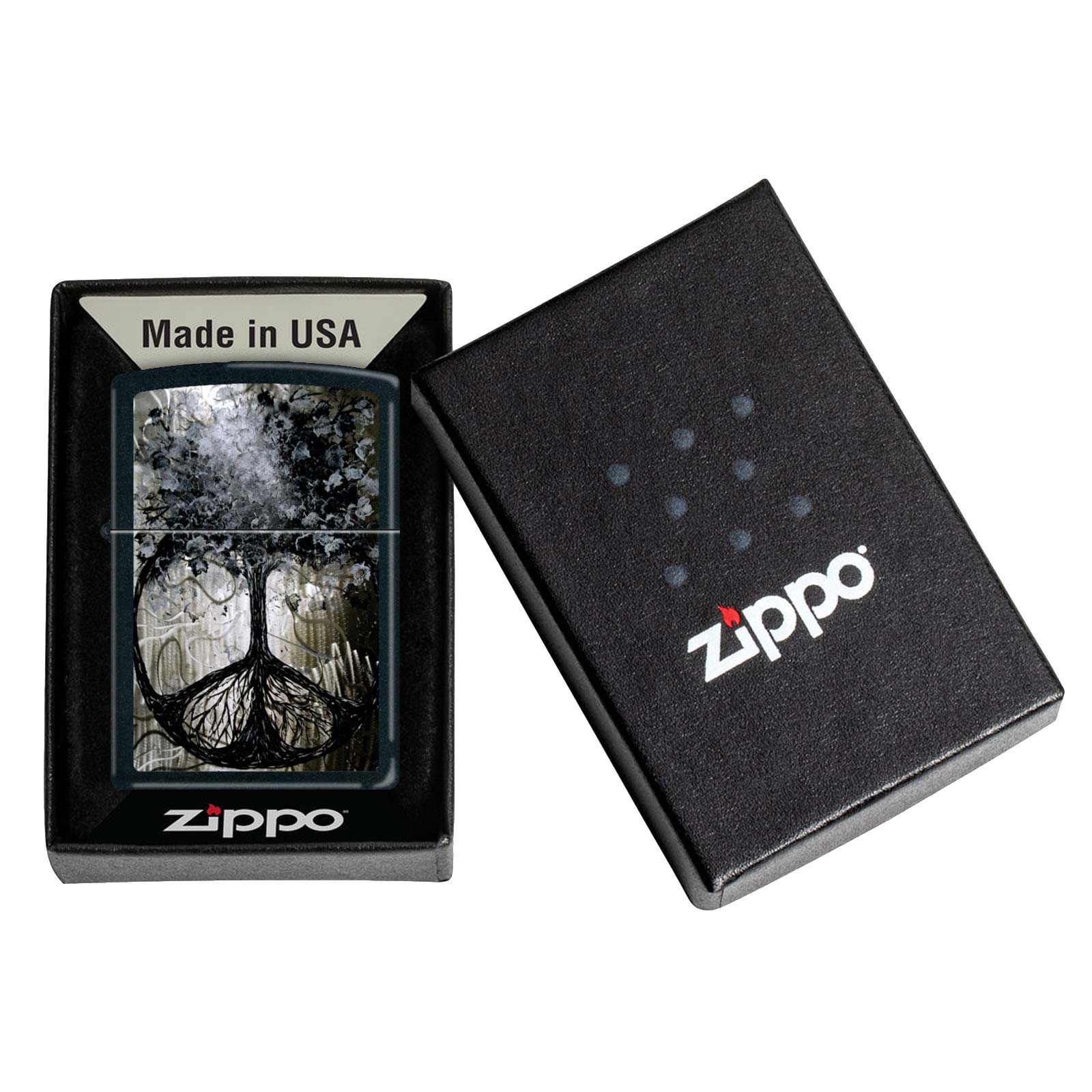 Tree of Peace Black Zippo Lighter