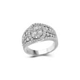 thumbnail image 1 of 10kt White Gold Womens Round Diamond Oval Cluster Ring 1-5/8 Cttw, 1 of 1