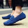 thumbnail image 5 of Suede Leather Men Casual Shoes Loafers Driving Moccasins Slip on Leather Shoes, 5 of 21