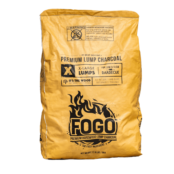 FOGO Super Premium Oak Restaurant All-Natural Hardwood Lump Charcoal, 17.6 Lbs