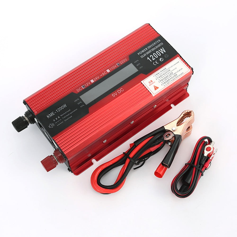 CHENGSI 5000Watt Pure Sine Wave Power Inverter 24V DC to 220V AC Converter for Truck, Home, RV, Peak 5000W Off-Grid Solar Power Inverter with Outlets, USB Port
