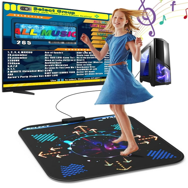 Tapete de baile BEBAPOW USB para PC/ordenador con software de juego de baile