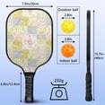 thumbnail image 4 of Pickleball Paddles Set,Pioneer Flower Floral Print Pattern Fiberglass Surface Pickleball Racket Set with 2 Indoor Outdoor Pickleball Balls and Pickleball Bag,Pickle-ball Equipment, 4 of 6