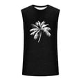 thumbnail image 4 of YUGYXL Tank Track Athletic Running Vests for Man Summer Fall Boat Neck Graphic Tops Vest Mens Trendy Black XL, 4 of 5