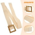 thumbnail image 6 of HOMOBABE 1Pcs Khaki Adjustable Woven Structure Waist Belt Nylon Bamboo Versatile Comfortable Fit 39.8x2.4x0.3in, 6 of 8