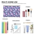 thumbnail image 4 of Susaid White Skull Flower Print Makeup Mini Bags for Women Multi Color Cosmetics Bag Travel Toiletry Bag Pencil Pouch Blank Makeup Bags with Zipper, 4 of 7