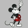 thumbnail image 2 of Boy's Mickey & Friends Mickey Mouse Retro Peace Sign Pull Over Hoodie Athletic Heather Medium, 2 of 4
