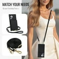 thumbnail image 3 of Allytechgroup Wallet Case for Samsung Galaxy S25 Ultra, Built-in Card Holder & Shoulder Strap & Wrist Strap Slim Shockproof Protective Full Body Cover Bumper for Samsung Galaxy S25 Ultra, Black, 3 of 8