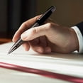 thumbnail image 5 of Ballpoint Pens Black Pens Medium Ball Point 1.0mm Smooth Writing Grip Metal Retractable Executive Business Office Fancy Nice Gift Pen for Men Women, 5 of 5