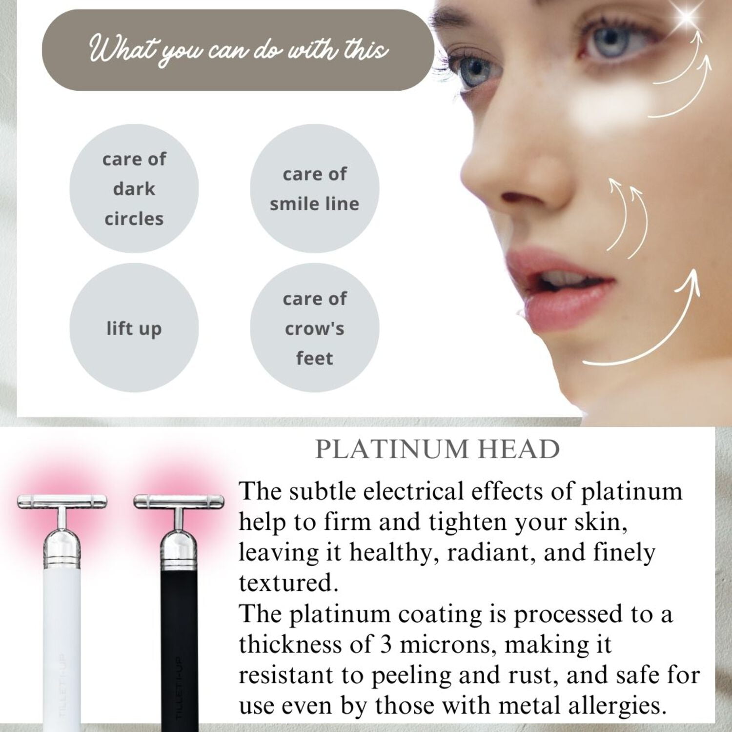 WQC TILLET I-UP Platinum plated eye  face care Japan - Kawasaki City Store