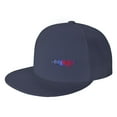 thumbnail image 1 of DouZhe Flat Brim Cap Snapback Hat, America Eagle Prints Adjustable Blue Adult Baseball Cap, 1 of 6