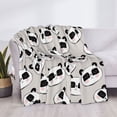 thumbnail image 3 of Naloa Cute Panda Flannel Blankets - Thick and Warm Blanket for Winter, Soft Fuzzy Plush King Blanket for All Seasons80"x60", 3 of 6