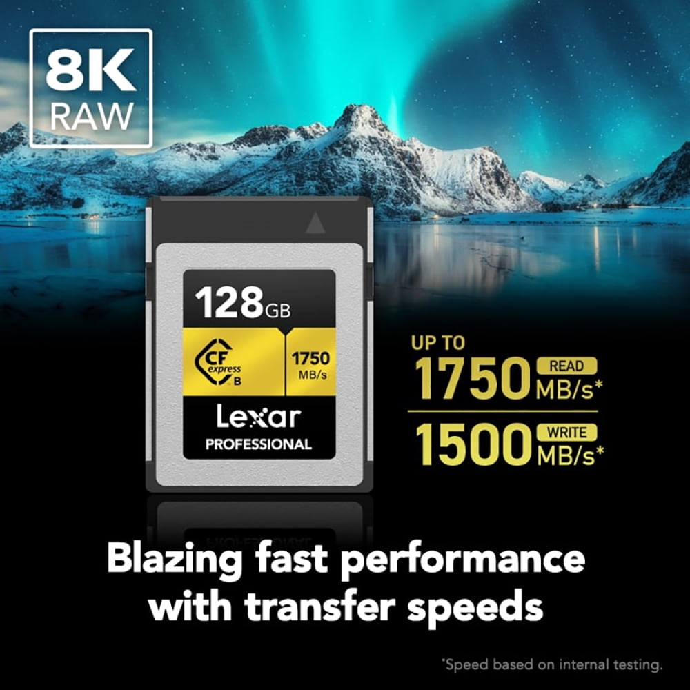 Lexar 128GB Professional CFexpress Type B Card GOLD Series with