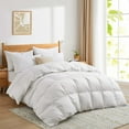 thumbnail image 6 of Puredown 800 Fill Power European 90% White Goose Down Mediumweight Comforter Made in Germany with Breathable Soft Cotton Fabric, White, Full/Queen, 6 of 8