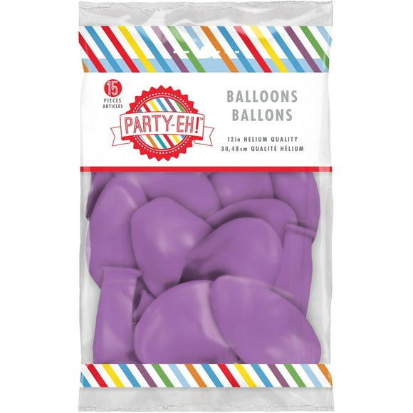 Party-Eh! Ballons en latex 15 ballons violets