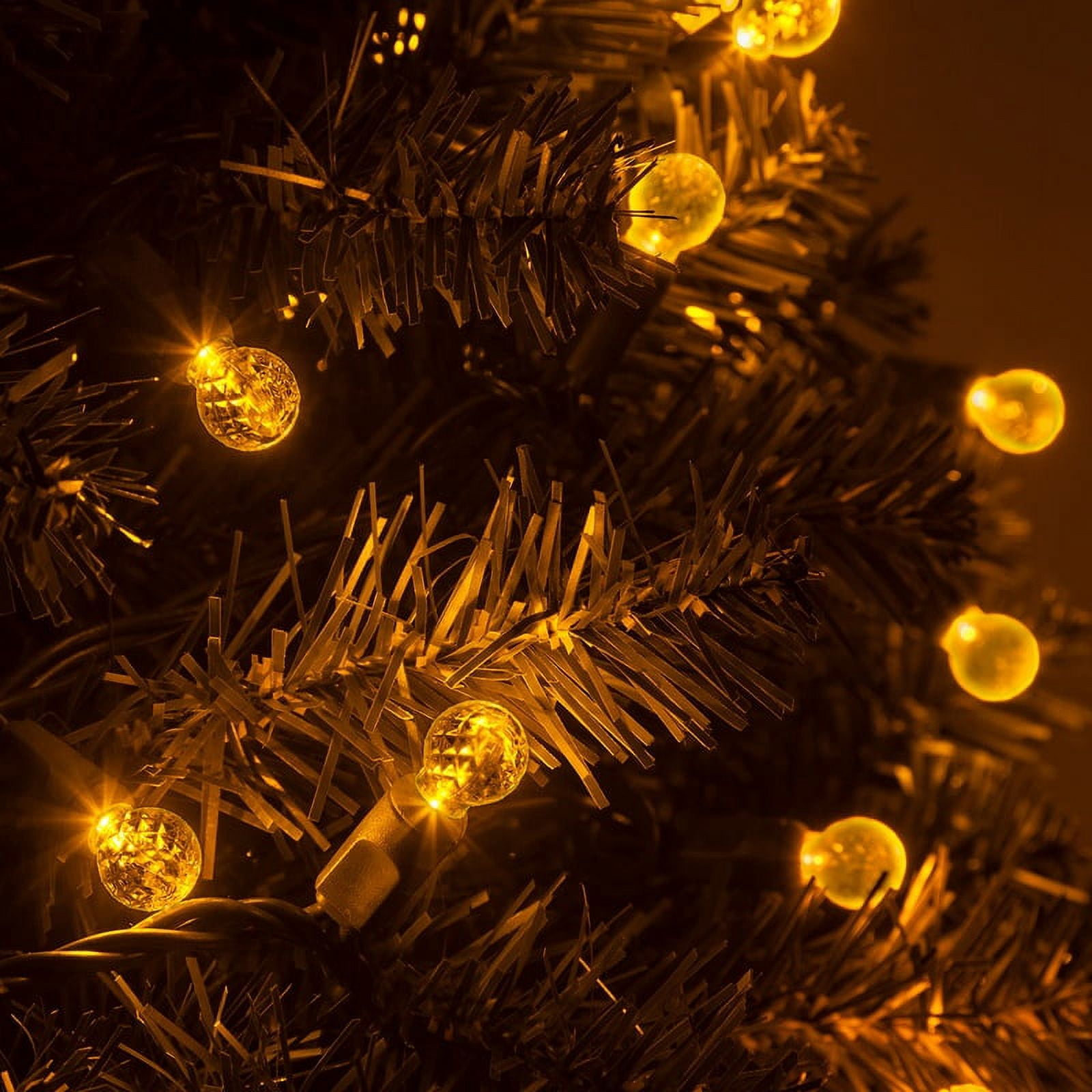 70 G12 Gold Globe Christmas Lights Gold 24 ft. LED Globe String Lights Ball Lights Dorm Room Lights Party String Lights for Bedroom Indoor-Outdoor Christmas String Lights